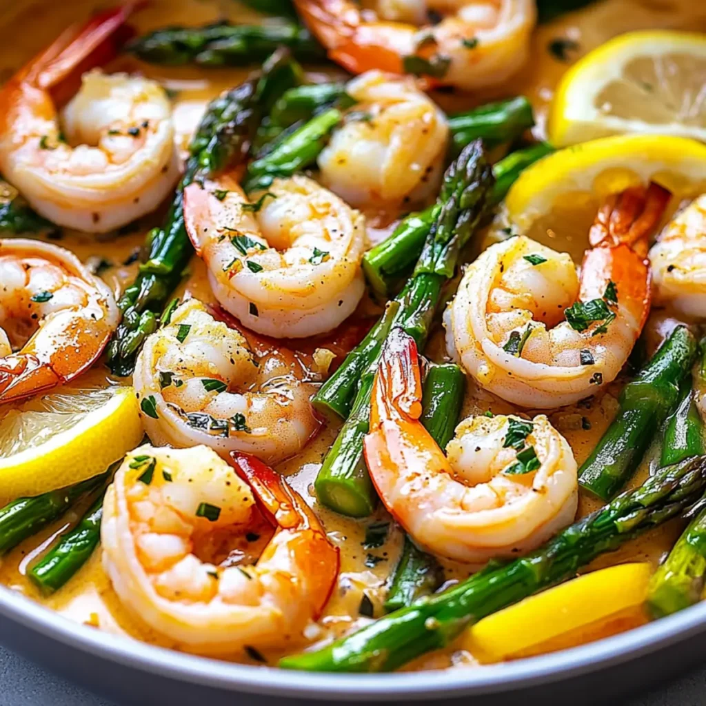 Lemon Garlic Shrimp and Asparagus