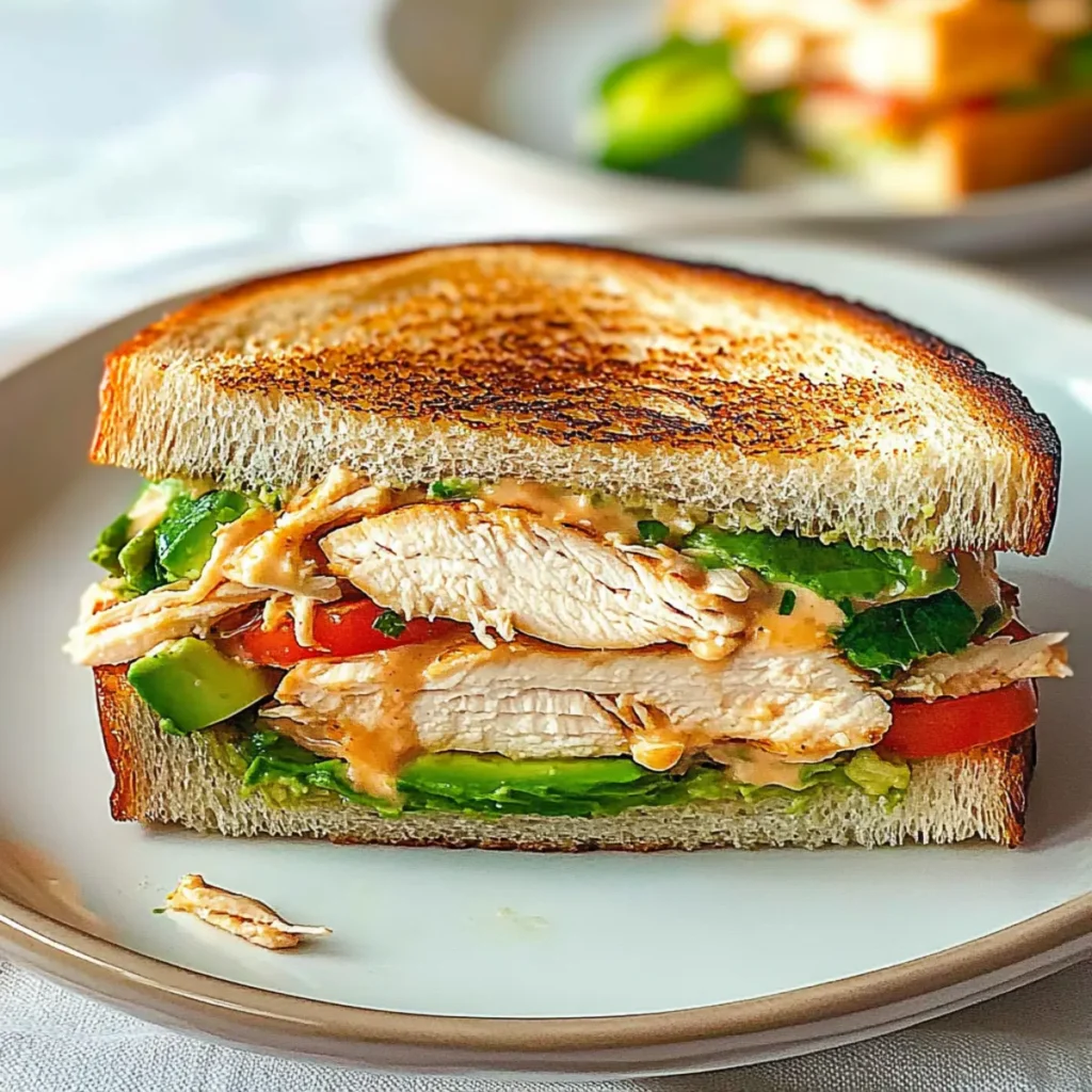 Chicken Avocado Melt Sandwich