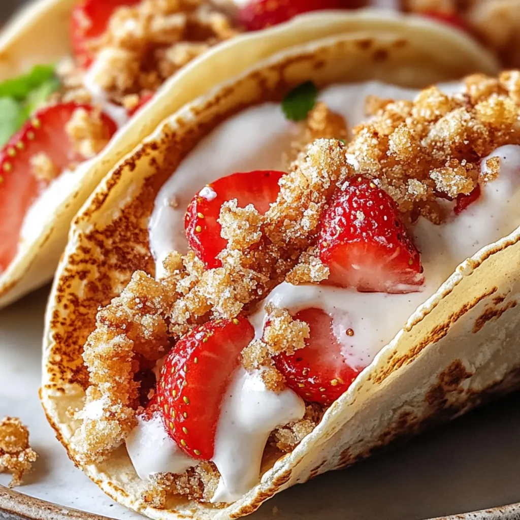 Strawberry Crunch Cheesecake Tacos