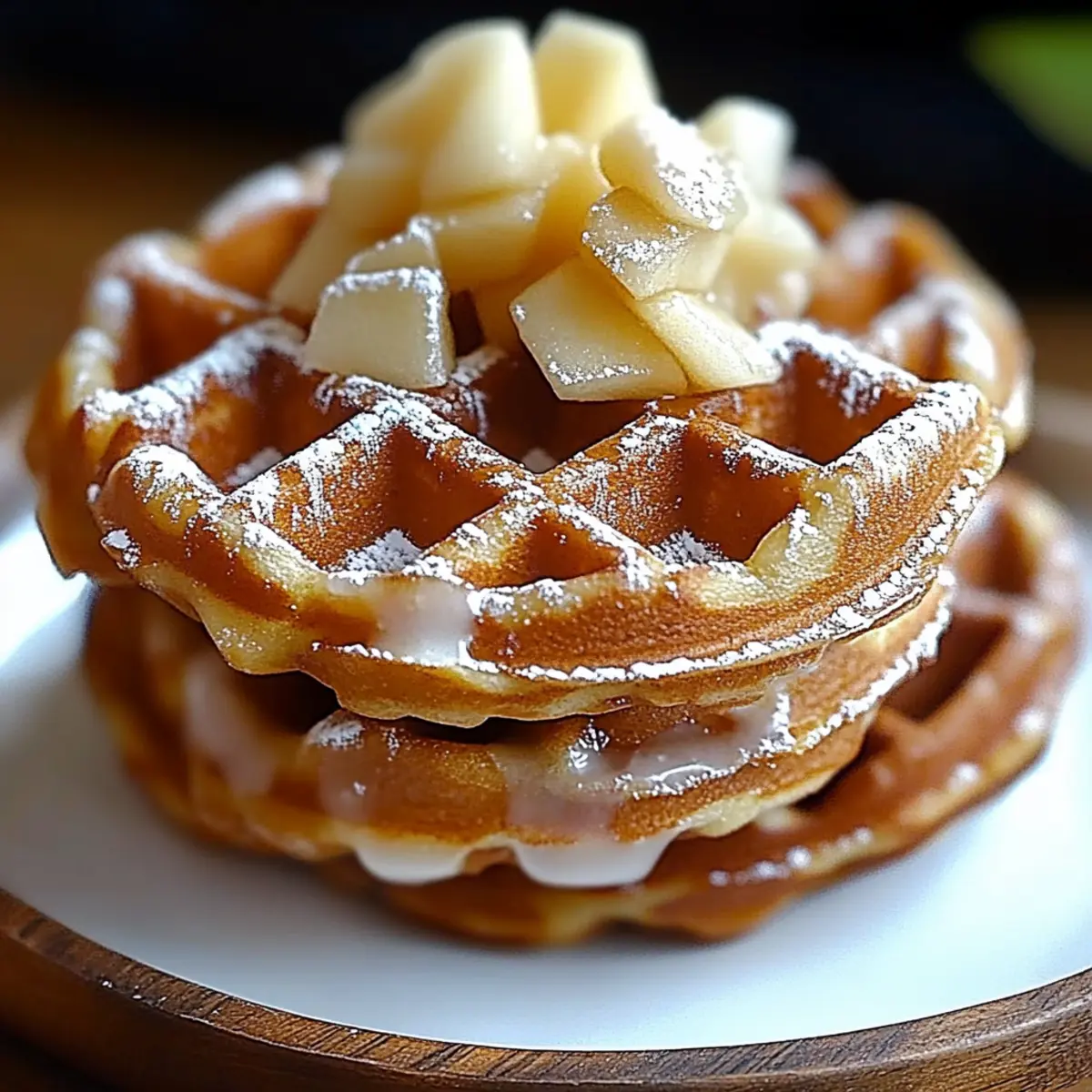 Apple Fritter Waffle Donuts