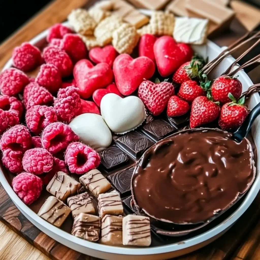 Valentine’s Day Chocolate Fondue Board