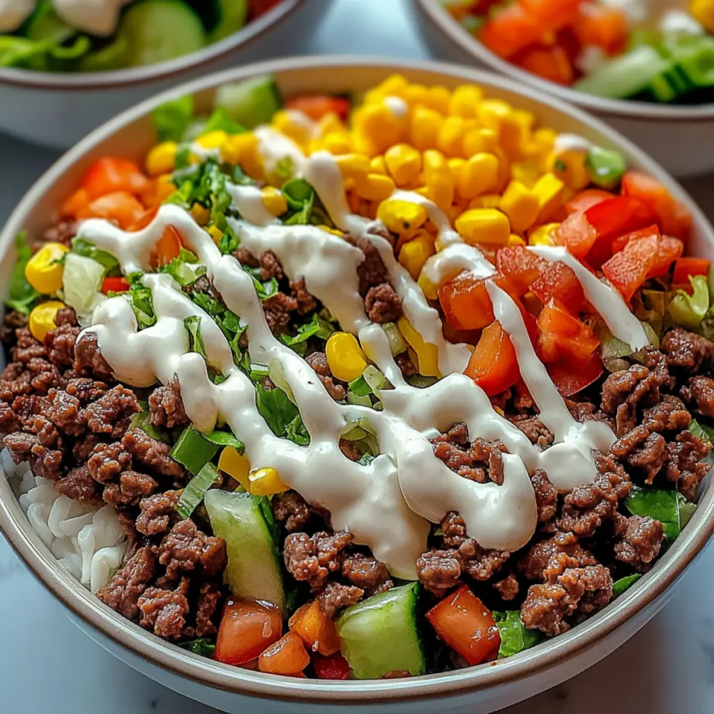 Big Mac-Inspired Beef Salad Bowls