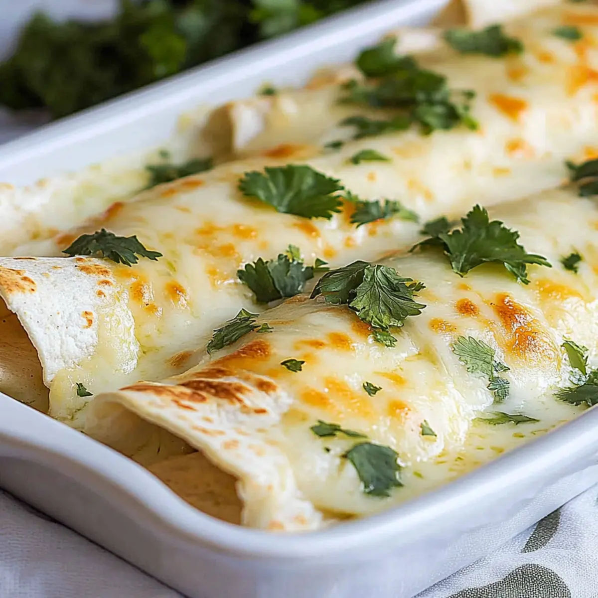 White Chicken Enchiladas