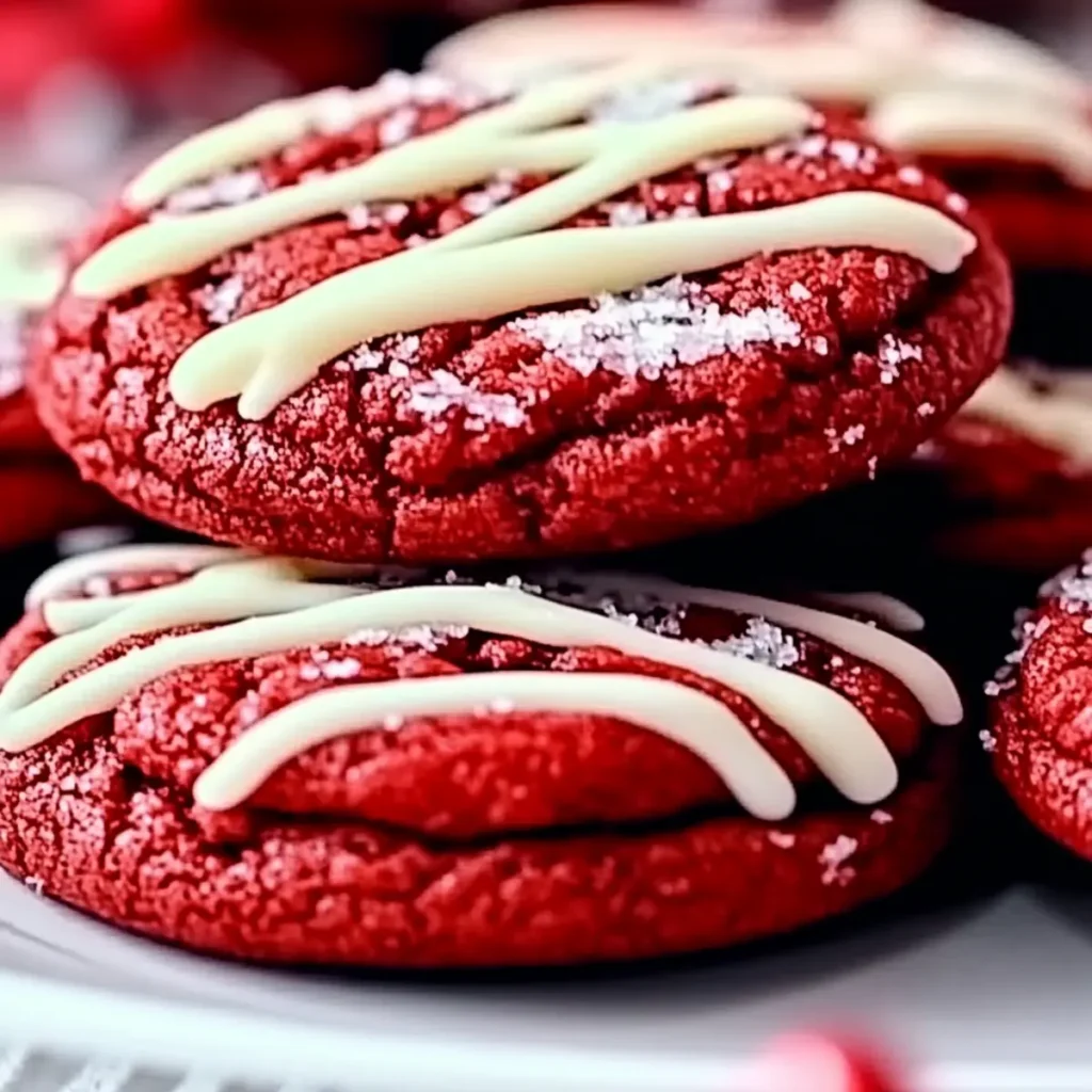 Festive Red Velvet Cookies