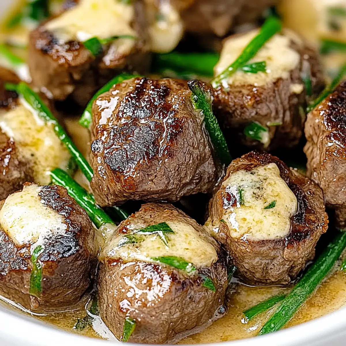Garlic Butter Steak Bites with Parmesan
