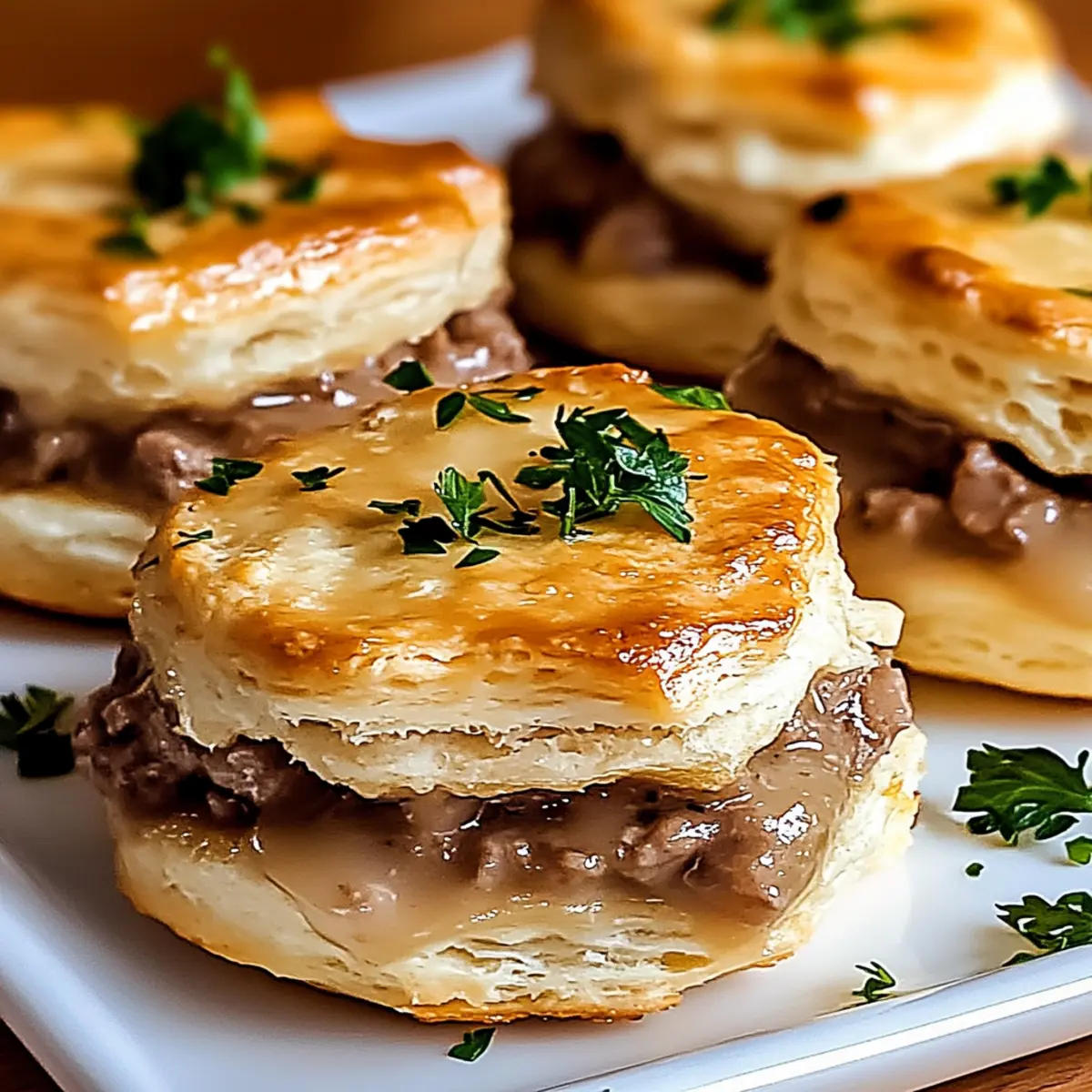 Baked French Dip Biscuits