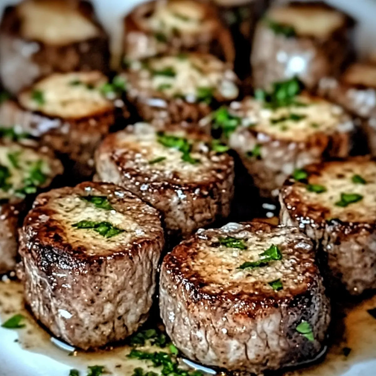 Garlic Butter Steak Bites with Parmesan
