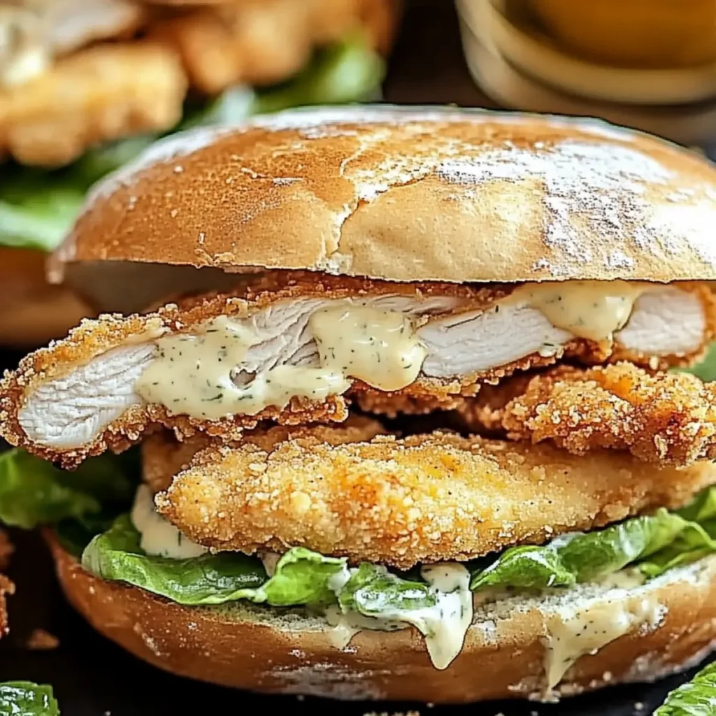 Crispy Chicken Caesar Sandwich