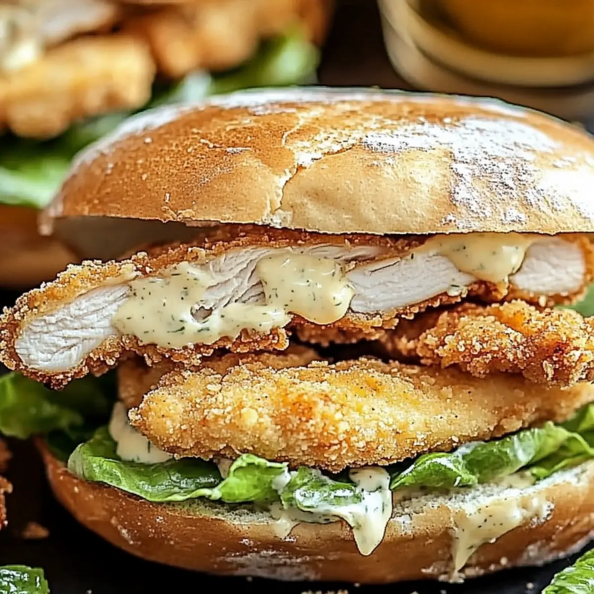 Crispy Chicken Caesar Sandwich