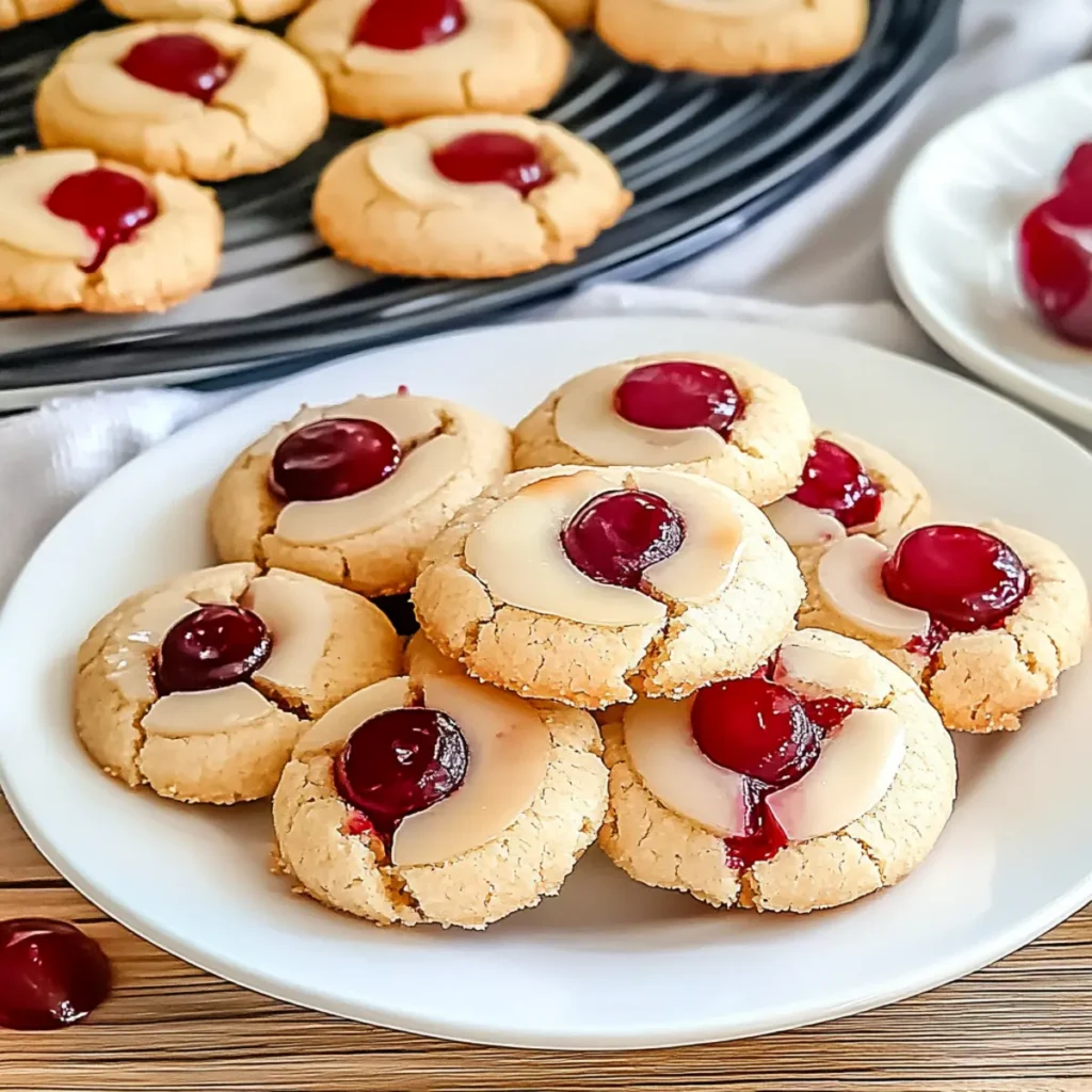 Cherry Almond Shortbread Cookies