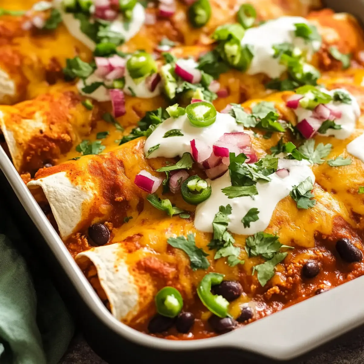 Ground Turkey Black Bean Enchiladas