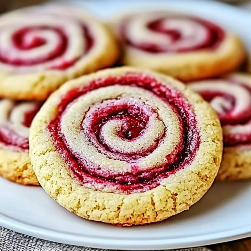 Raspberry Swirl Cookies