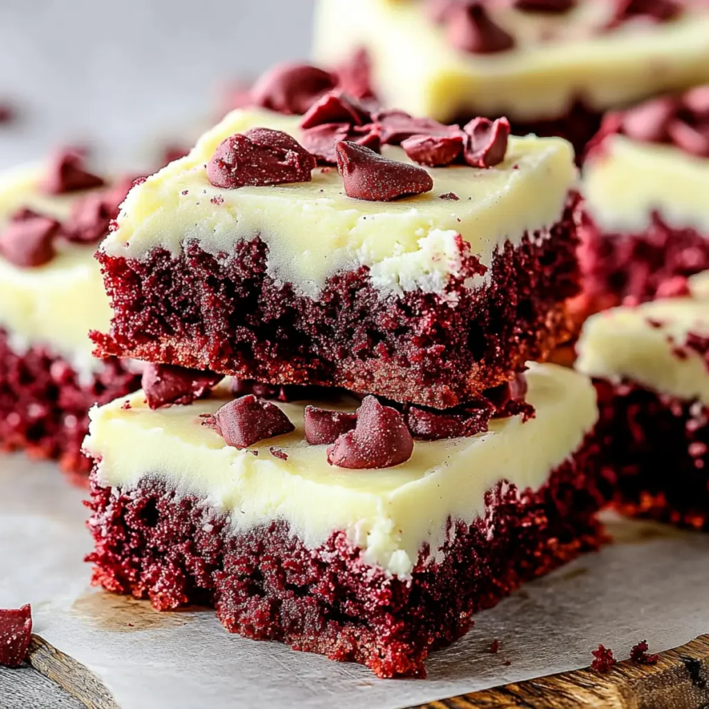 Red Velvet Cookie Bars