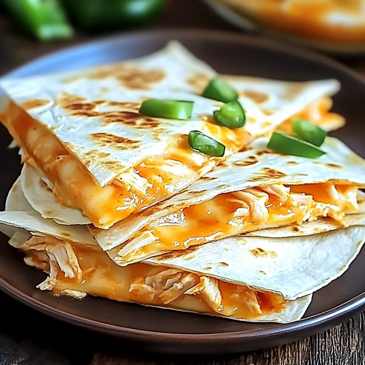 Buffalo Turkey Quesadillas