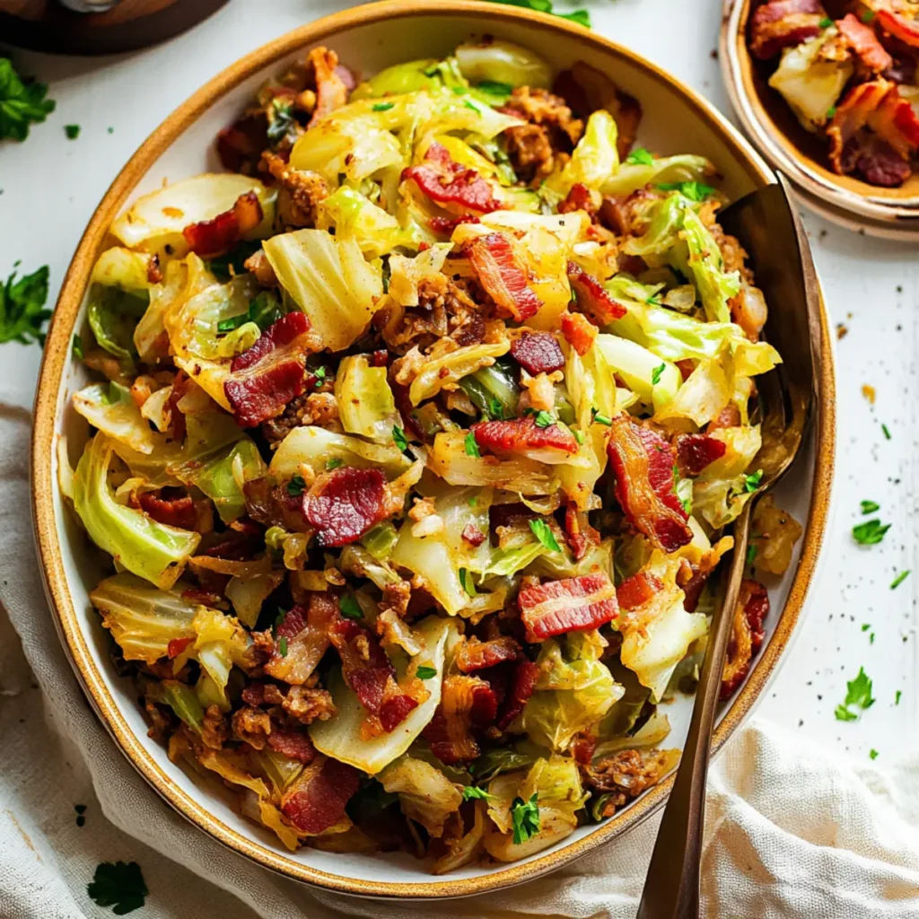 Fried Cabbage with Bacon