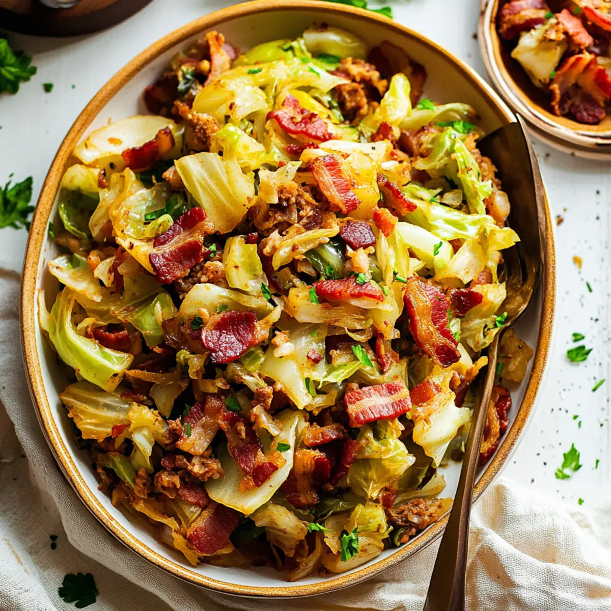 Fried Cabbage with Bacon