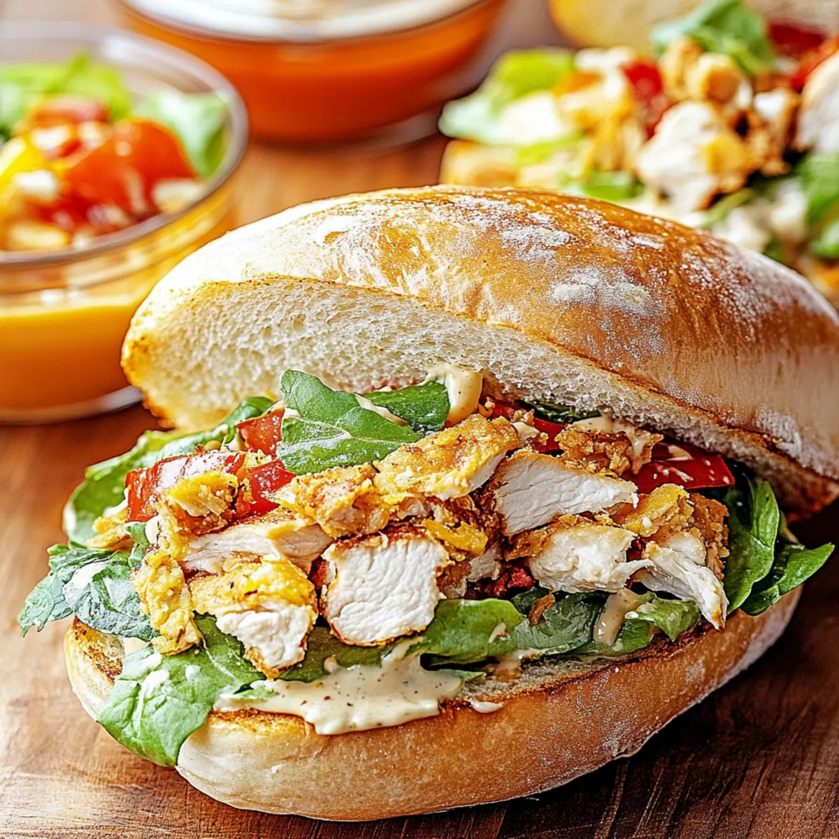 Chopped Chicken Ranch Sandwich