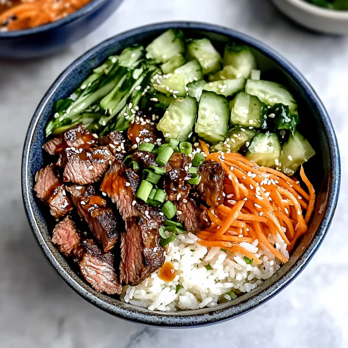 Korean BBQ Steak Rice Bowls