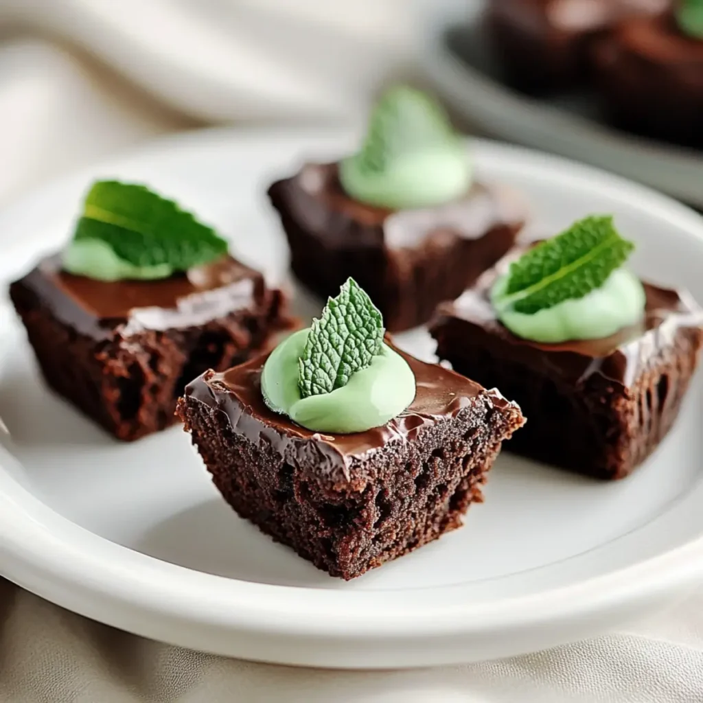 Mint Brownie Bites