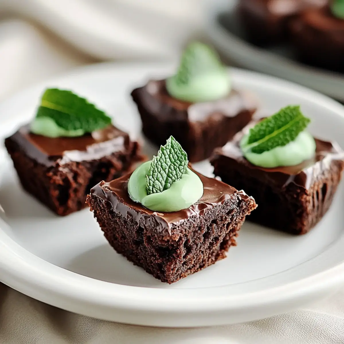 Mint Brownie Bites