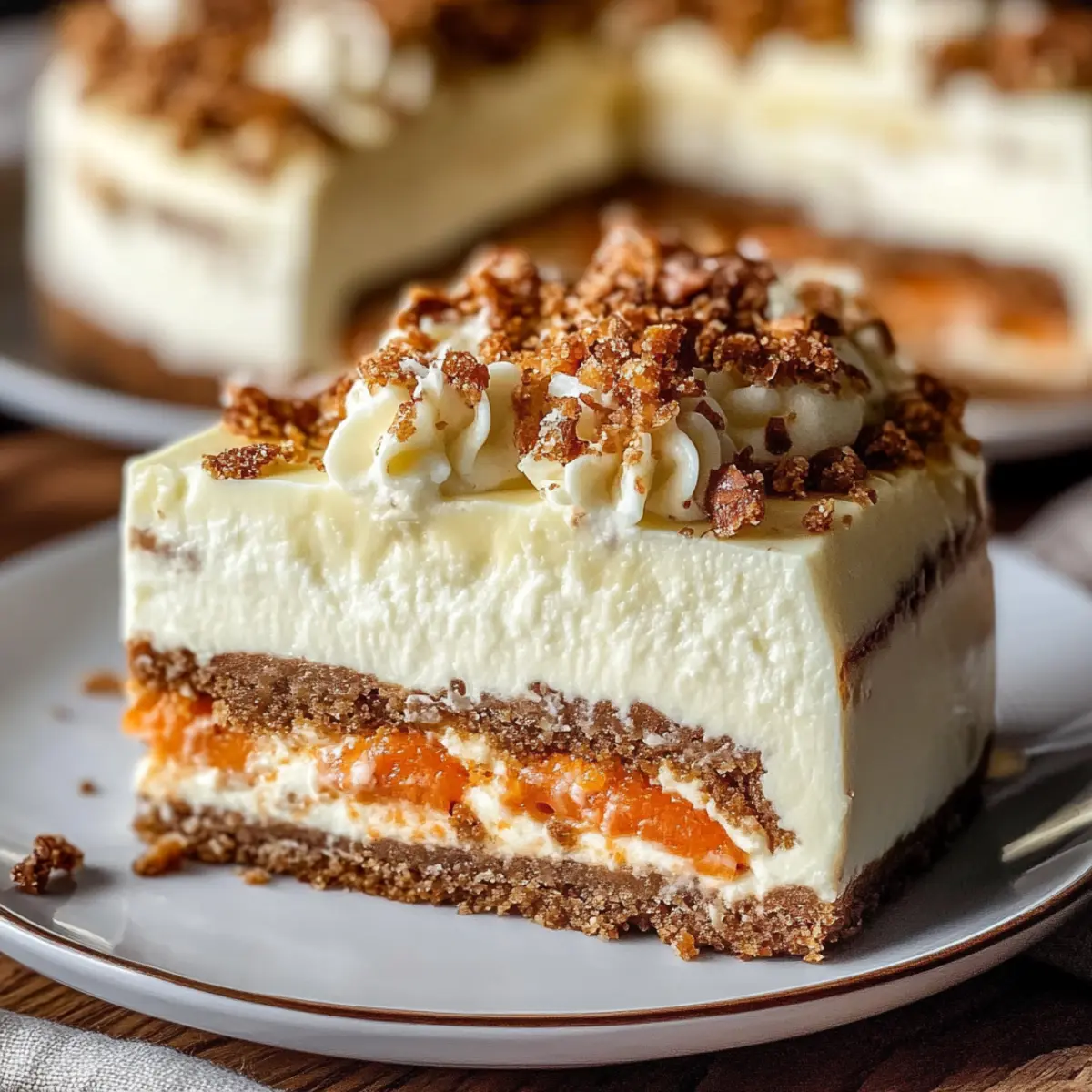 Carrot Cake Cheesecake Slices