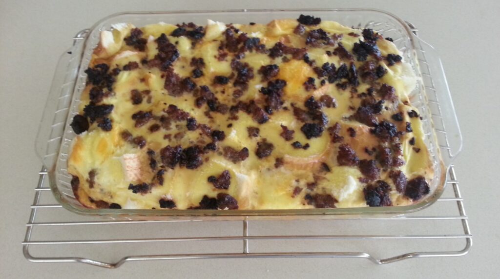 Overnight Croissant Breakfast Casserole